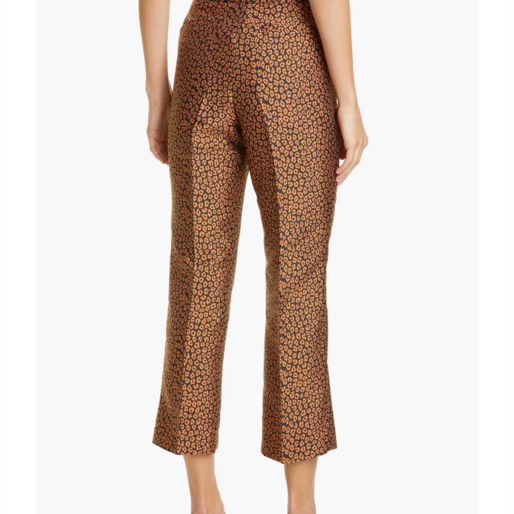 kate spade Brown and Black Leopard-Print Cropped Pants